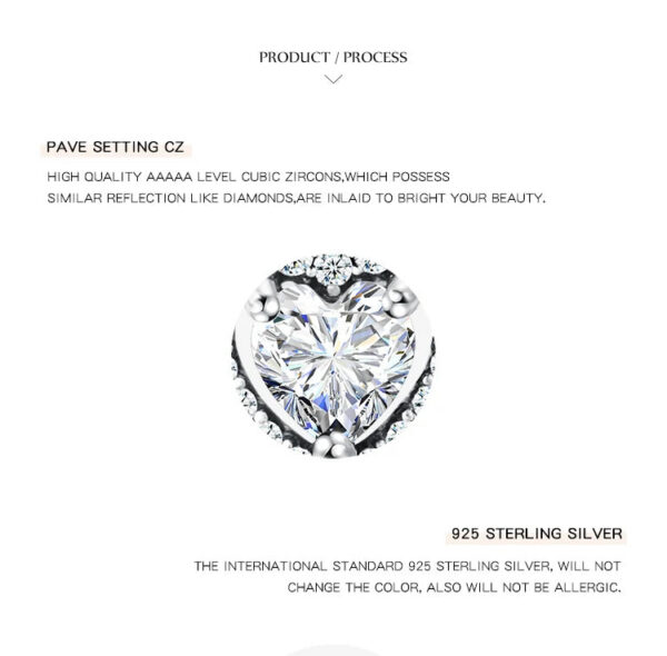 Modian Dazzling 925 Sterling Silver Clear CZ Heart Fashion Stud Earrings for Women Charm Wedding Statement Silver Fine Jewelry