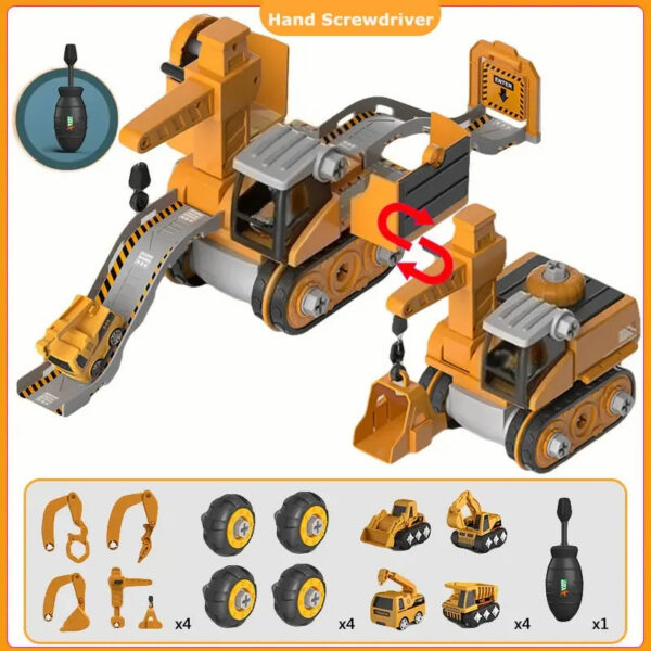 f486646f639c098f Kids Engineering Vehicle Electric Drill Tool Toys Match Children Educational Assembled Sets Tools For Boys Nut Building Gift