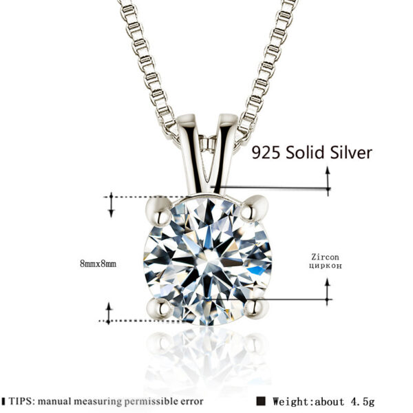 f48846cb41820951 100% Original Sterling Sier Lovely Animal Rabbit Necklace Solitaire 2 Carat Lab Diamond Pendant Jewelry