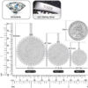 20/30/40mm Round D Color VVS Moissanite Pendant Sterling Sier Necklaces Iced Out Shining Passed Diamond Test Wholesale