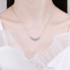 f49e3df0506e3844 Moissanite Necklace for Woman Wedding Fine Jewely with Certificates 925 Sterling Sliver Plated 18k White Gold Necklace