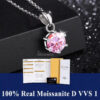 f49e7db08c7259b3 S925 Sterling Silver High Jewellery 100% Moissanite Pendant Necklace D Colour with GRA Certificate for Ladies' Wedding, Party