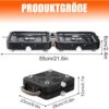 Hengriacly Campingkocher, Collapsible & Tragbare, Gaskocher 2 Flammig mit Piezo-Zündung, inkl. Grillplatte & Gasschlauch, für Outdoor BBQ, Wandern & Notfälle, Butan