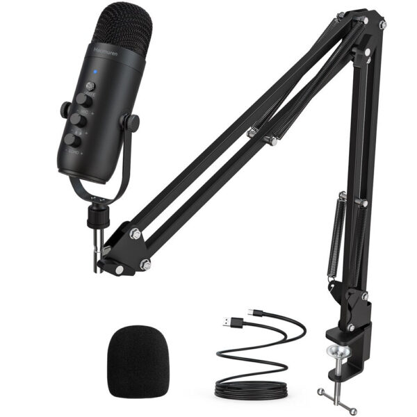 f4ae2348a322355b Professional USB Streaming Podcast PC Microphone Studio Cardioid Condenser Mic Kit with Boom Arm For Recording Twitch YouTube