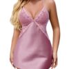f4c1b100ff843dba Avidlove Women Lingerie V Neck Nightwear Satin Sleepwear Lace Chemise Mini Teddy