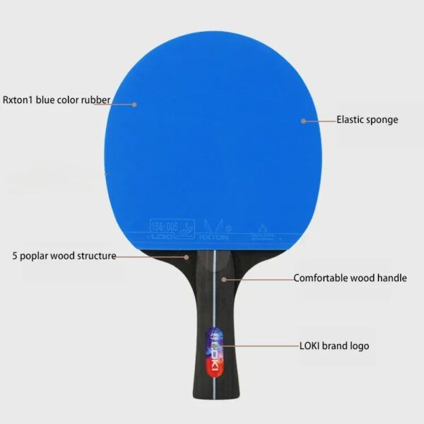 f4c707e40986dd44 LOKI K5000 Table Tennis Racket Set 1pc/2pcs Home Entertainment Ping Pong Rackets with Blue Color Ping Pong Rubber