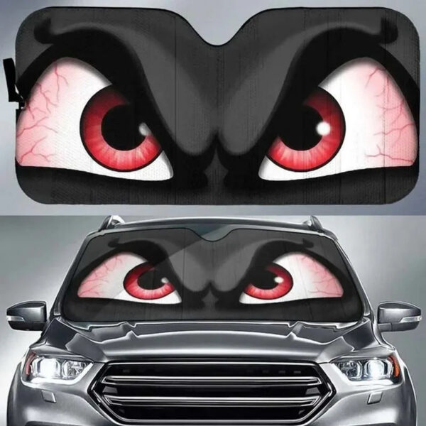 Car Solar Protection Cartoon Big Eyes Heated Windshield Sunshade Car Window Windscreen Cover Sun Shade Auto Sun Visor