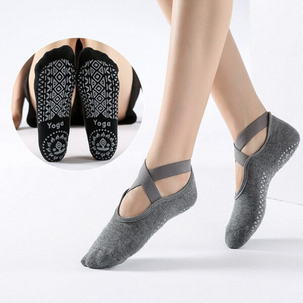 High Quality Non-Slip Pilates for Women Breathable Bandage Yoga Cotton Fiess Dance Barre Ballet Sports Socks