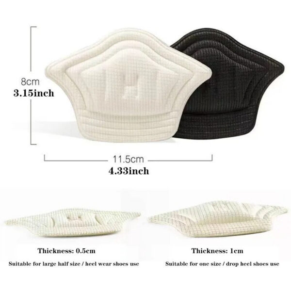 1pair Shoe Anti Wear Heel Insoles Patch Unisex Cushion Pads Feet Care Protector Adhesive Back Sticker Shoes Insert Insole
