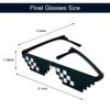 Lorigun Thug Life Pixel Sunglasses for Party, Deal with it Glasses Bachelor Part