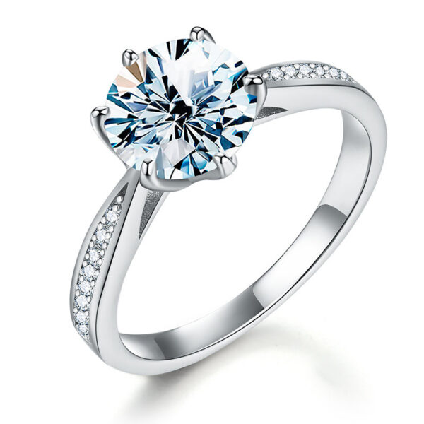f4f9d0dcac755aa1 KNB Real 0.5-2CT Moissanite Diamond Rings for Women Wedding Engagement Sterling Sier Original Gemstone Fine Jewelry