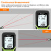 Huepar LM100A Rangefinder 330Ft/100M Backlit LCD Laser Measure M/In/Ft with Li-ion Battery & Electric Angle Sensor
