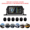f5002395879a8ca6 Car RV Truck TPMS Tire Pressure Monitoring System Wireless Solar with 6 External Sensors Digital LCD Alarm 0-8bar 0-15bar