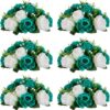 f50987655d02ec9c NUPTIO Flower Ball Arrangement Bouquet - 2 Pcs 9.5 inch Diameter Dusty Rose Fake Flowers Roses Balls for Centerpieces Tables - Artificial Rose Arrangements for Wedding Centerpiece Table Decorations