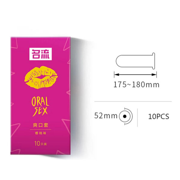 f51a24dcf6a496f8 OLO Oral Sex Condom for Men Women,10pcs 52MM Cherry Flavour Ultra Thin Condoms,Natural Latex Intimate Sex Products for Adults