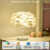 f51fd81f1f4dcca5 LED Nordic Style Romantic Bedside Lamp Wedding Goose Feather Table Light Living Room Bedroom Hotel Decoration