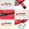 f5291a3c9b3589de Holdfiturn Sleeping Bags for Adults, Backpacking Lightweight Waterproof Single Sleeping Bag, Rectangular Envelope Sleeping Bag, 3 Seasons of Camping Hiking and Outdoors for Adults & Kids Red