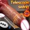 Big Telescc Realistic Vibrator Heating Thrusting Dildo Sex Toy G-spot Anal Stimulation Vibrating for Women