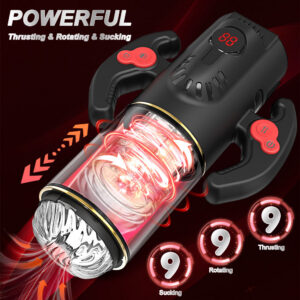 f54179ff300a4efd Masturbator For Men Automatic Telescc Silicone Vagina Masturbation Blowjob Oral Pussy Stimulator Sex Toys Adult Goods