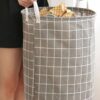 1pc Round Laundry Basket, Portable Dirty Clothes Hamper