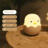 USB Touch LED Rechargeable Dimmable Cartoon Night Warm Brighess Adjustment Creative Eggshell Bedroom Ambient Light