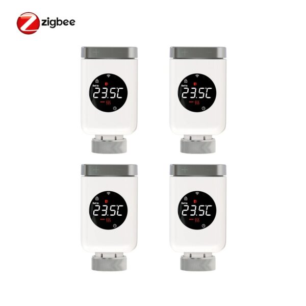 f581f1104e0fb75f MOES Tuya Smart Wifi/ZigBee Thermostatic Radiator Valve TRV Programmable App Remote Temperature Controller with Alexa GoogleHome