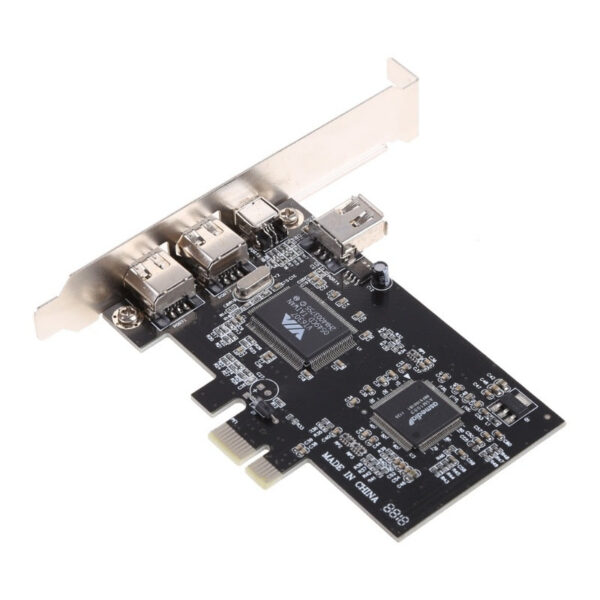 f581f52b720d844f PCIe Firewire PCI-E 2A+1 Mini-A 1394A Video Capture Card VIA VT6308P Chip Support IEEE1394 400 Mbit 2+1 Port PHY