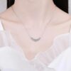 Real Moissanite Diamond for Woman Engagement Jewely with Certificates Sterling Sliver Plated White Gold Necklace