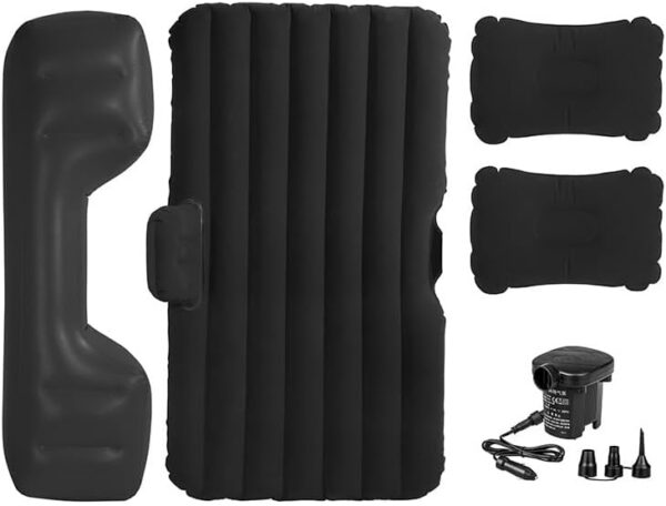 Luxury Air Mattress Car Sleeping for Jeep Wrangler JL Unlimited/Wrangler 4XE/MK4, 3 Min Fast Blow up, Inflatable Car Air Mattress Back Seat Bed for Home Car Travel Camping,D Grey