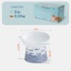 f59a6949ff590044 TAMAYKIM Tilted Ceramic Raised Cat Bowls, 8 OZ Food and Water Bowls Set for Kitty, Porcelain Elevated Stress Free Feeding Pet Dish, Dishwasher and Microwave Safe, 2 Pack (White & Grey)