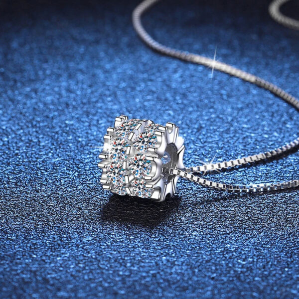 f59adabdaa9e91c0 NeeTim Full Moissanite Diamond Woman Pendant Sterling Sier Necklace For Women Chain Party Bridal Fine Jewelry