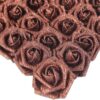 f59ae8edbc8ab2f7 IPOPU Artificial Flowers, 25pcs Foam Glitter Roses Glitter Foam Rose Foam Rose with Stem for DIY Wedding Bridal Bouquet Home Party Decoration(Coffee)