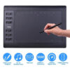 f59d237f82a0b5cd 10x6 Inch Professional Graphics Drawing Tablet 12 Express Keys with Windows for Painting Designing One Course
