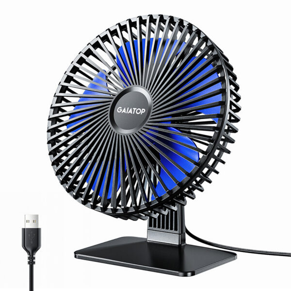 GAIATOP Portable USB 90° Adjustable Coog Fan Mute 4 Speed Adjustment Ultra Quiet Suitable For Home Desk Office