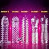 f5a9578c12a12455 Spike Penis Sleeve Reusable Condoms Sex Toys for Men Delay Ejaculation Penis Sleeve Contraception Cock Ring Extender 남성전용기구
