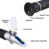 ATC Refractometro Antifreeze Freezing Point Coolant Tester Adblue Concentration Ethylene Glycol Car Battery Refractometer
