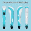 f5ba2a0b8eb41a8e USB 3D Printing Pen DIY Drawing 9M PLA Filament Three-dimensional Graffiti Toys Art Tools For Kids Birthday Christmas Day Gift
