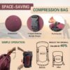 GoldCamp Outdoor Storage Stuff Sacks, Camping Gear Organizer (Red, XXXL)