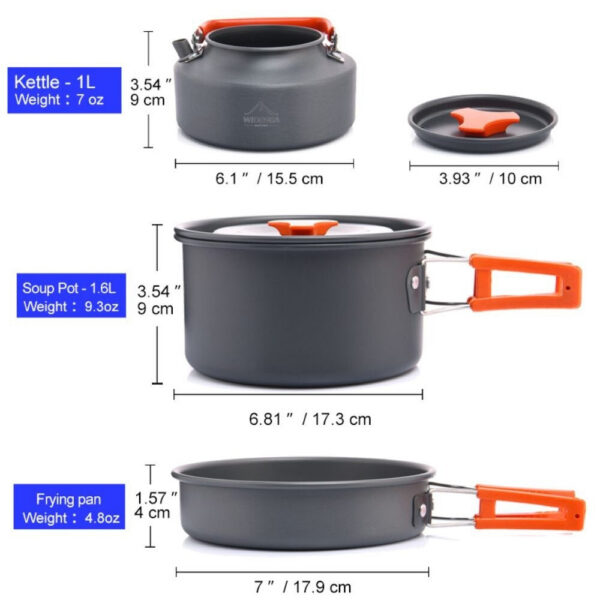 f5c2ce33620ddda0 Widesea Camping Tableware Outdoor Cookware Set Pots Tourist Dishes Bowler Kitchen Equipment Gear Utensils Hiking Picnic Travel