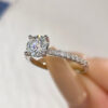 f5c3d9b72d1847ec DW Sparkling 1-5ct Big Moissanite Diamond Rings for Women Solitaire Genuine Sterling Sier Designer Wedding Jewelry