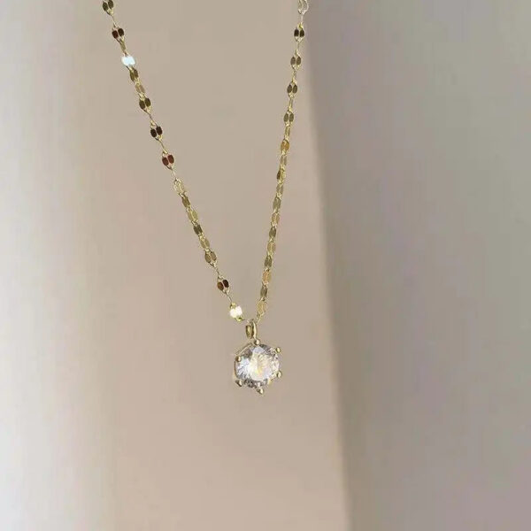 New Trendy Sier Color AAA Zircon Choker Necklaces Simple Shiny Diamond CZ Pendants For Women Fine Jewelry NK126