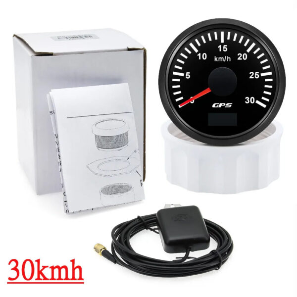 f5eaa989e21cd2b2 HD 52MM GPS Speedometer 30/60/80/120/200 Km/h Boat Car Truck Speed Gauge Meter 7 Color Backlight With GPS Antenna 9-32V