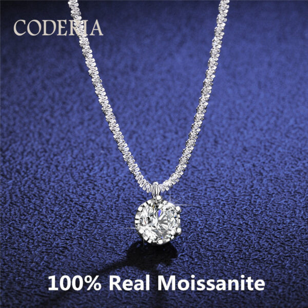 Best Selling S Sier Moissanite Thick Chain Women Birthday Gift 1-2CT Diamond Necklace Exquisite Party Jewelry