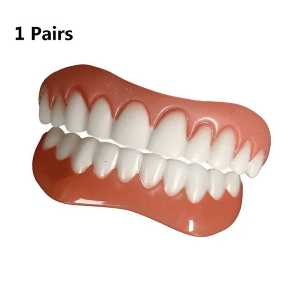 f5f2cbe8542c4165 New False Silicone Upper & Lower Perfect Laugh Veneers Dentures Paste Fake Braces Comfortable Teeth
