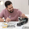 f61b74f1ef960b20 Piececool Puzzle 3d Metal Mogul Locomotive 282Pcs Assembly Model Building Kit DIY Toys for Adult