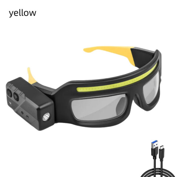 f638e015a7dd734e New XTE multifunctional glasses light with Type-C charging, warning headlamp, compact and portable, touch-sensitive headlamp