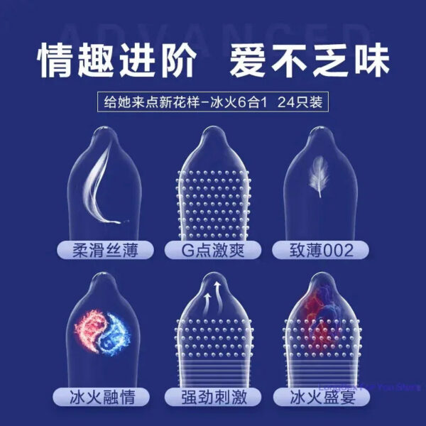 f639fa28518872ba 24pcs Ultra Thin Condom Adult Sex Toys Smooth Lubricatted Penis Sleeves Ice Fire Feeling Condoms Sex Products Contraception