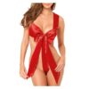 Women Sexy Christmas Festival Bowknot Backless Bodysuit Red Lingerie S-3xl Sous Vetement Femme Underwear Lingerie 2022 New L5