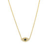 CANNER Sterling Sier Exquisite Eye Diamond Stone Pendant Necklace for Women Chain Choker Necklaces Fine Jewelry Collares