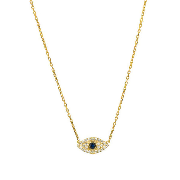 CANNER Sterling Sier Exquisite Eye Diamond Stone Pendant Necklace for Women Chain Choker Necklaces Fine Jewelry Collares